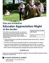 Educator Appreciation Night flyer